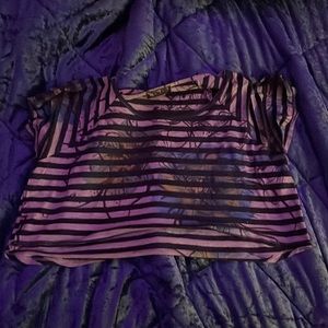 striped butterfly crop top